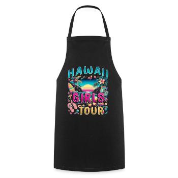 Hawaii Girls Tour - Cooking Apron - black - Front - AI Model Male 185 dark (185cm)