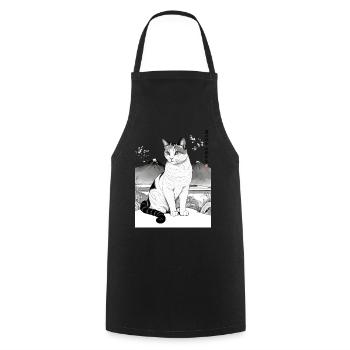 Hauskatzen Besitzer Niedliche Katze Katzen Dame - Kochschürze - Schwarz - Vorne - AI Model Male 185 dark (185cm)