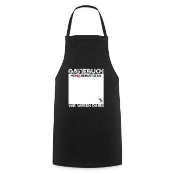 25. Geburtstag Mann Frau 25 Jahre Deko Lustig - Cooking Apron - black - Front - AI Model Male 185 dark (185cm)