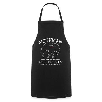 Mothman Because Butterflies Are Too Mainstream - Kochschürze - Schwarz - Vorne - AI Model Male 185 dark (185cm)