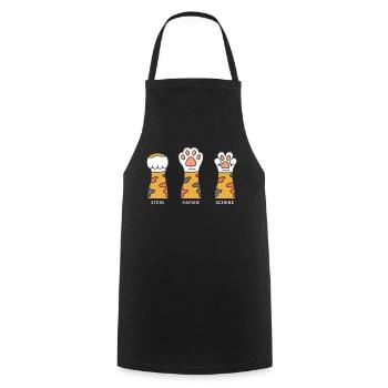 Stone Paper Scissors - Cooking Apron - black - Front - AI Model Male 185 dark (185cm)