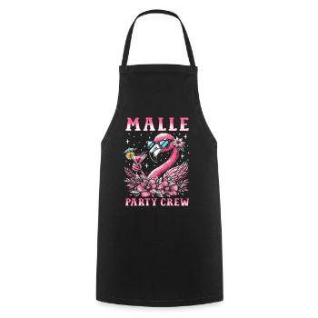 Malle Party Crew - Kochschürze - Schwarz - Vorne - AI Model Male 185 dark (185cm)