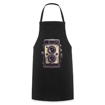 Vintage Photo Camera Aesthetic & Retro Camera - Cooking Apron - black - Front - AI Model Male 185 dark (185cm)
