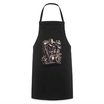 Ingénieur automobile Mécanicien de véhicules à moteur Vintage - Tablier de cuisine - noir - Devant - AI Model Male 185 dark (185cm)
