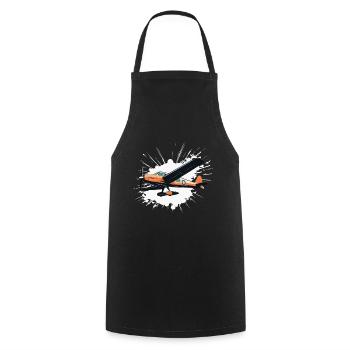 Model Airplane Pilot Airplane Hobby Airplane - Cooking Apron - black - Front - AI Model Male 185 dark (185cm)
