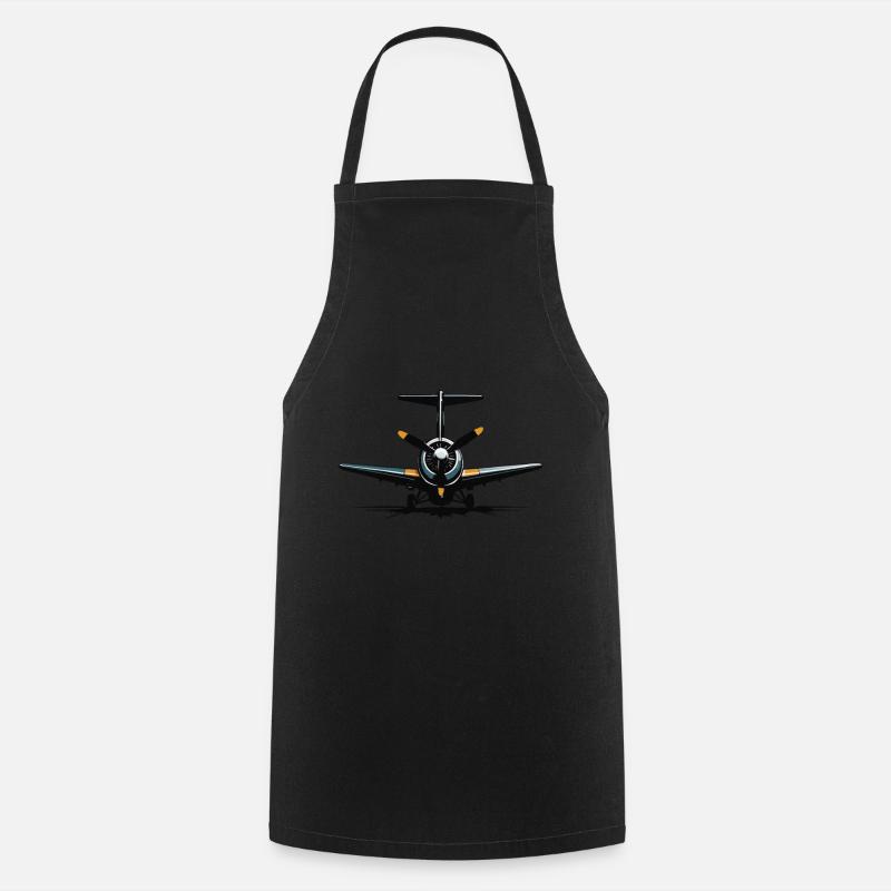 Modèle Avion Pilote Avion Hobby Design - Tablier de cuisine - noir
