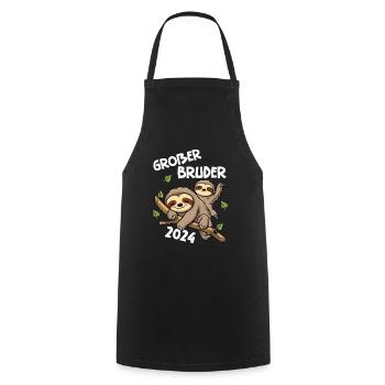 Grand Frère 2024 - Tablier de cuisine - noir - Devant - AI Model Male 185 dark (185cm)