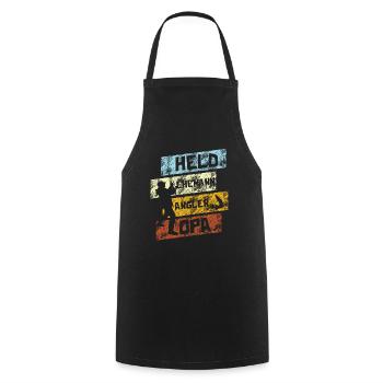 Hero Husband Angler Grandpa Fisherman Father's Day Gift - Cooking Apron - black - Front - AI Model Male 185 dark (185cm)