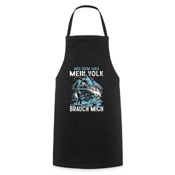 À l’écart, mon peuple a besoin de moi, pêcheurs, pêcheurs - Tablier de cuisine - noir - Devant - AI Model Male 185 dark (185cm)