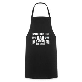 Orthodontist Orthodontic Dental - Cooking Apron - black - Front - AI Model Male 185 dark (185cm)