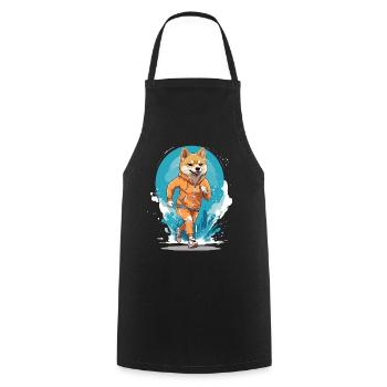 Running Shiba Dog Thrills Jogger - Tablier de cuisine - noir - Devant - AI Model Male 185 dark (185cm)