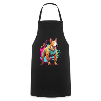 Bull Terrier Streetwear Aesthetic Fitness Look - Cooking Apron - black - Front - AI Model Male 185 dark (185cm)