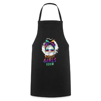 Visite des filles de Malle - Tablier de cuisine - noir - Devant - AI Model Male 185 dark (185cm)