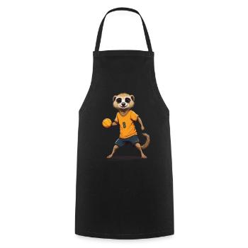 Meerkat Handball Player Streetwear Style - Cooking Apron - black - Front - AI Model Male 185 dark (185cm)