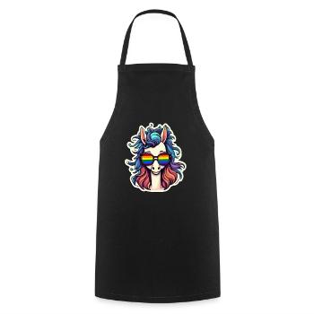 Mois de la fierté LGBTQ - Tablier de cuisine - noir - Devant - AI Model Male 185 dark (185cm)