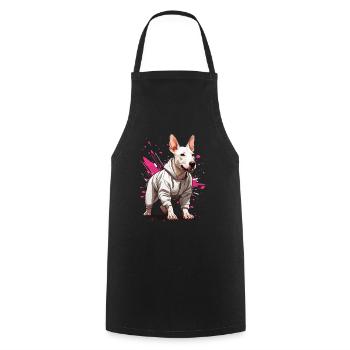 Bull Terrier Streetwear Jogging Aesthetic Fitness - Cooking Apron - black - Front - AI Model Male 185 dark (185cm)