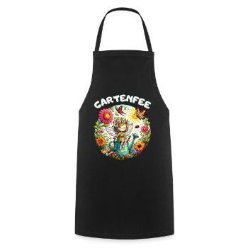 Garden Garden Fairy, Gardener, Flowers, Allotment - Cooking Apron - black - Front - AI Model Male 185 dark (185cm)