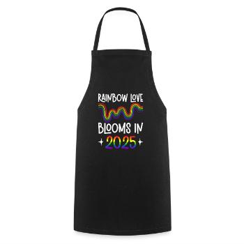 Gay Pride 2025 Hochzeit Homo-Ehe - Kochschürze - Schwarz - Vorne - AI Model Male 185 dark (185cm)