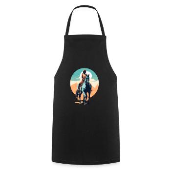 Aesthetic Horses Iconic Design Riders - Cooking Apron - black - Front - AI Model Male 185 dark (185cm)