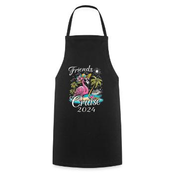 Croisière Amis 2024 - Tablier de cuisine - noir - Devant - AI Model Male 185 dark (185cm)