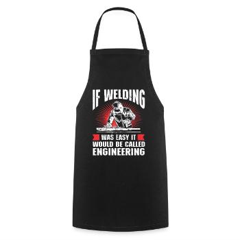 Welder Welding - Cooking Apron - black - Front - AI Model Male 185 dark (185cm)