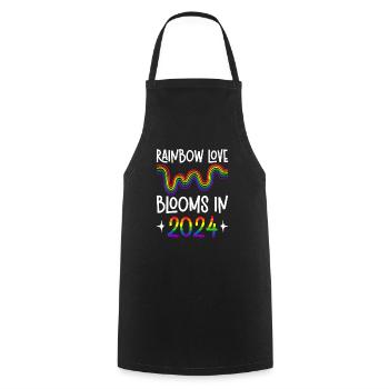 Gay Pride 2024 Wedding Gay Marriage - Cooking Apron - black - Front - AI Model Male 185 dark (185cm)