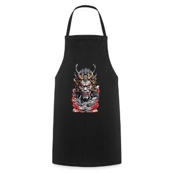 Esthétique Yokai Streetwear Démon Japonais - Tablier de cuisine - noir - Devant - AI Model Male 185 dark (185cm)