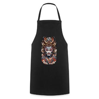 Ästhetik Yokai Oni Ukiyo-E Vintage Japan Stil - Kochschürze - Schwarz - Vorne - AI Model Male 185 dark (185cm)