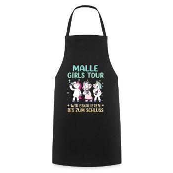 Malle Girls Tour - Cooking Apron - black - Front - AI Model Male 185 dark (185cm)