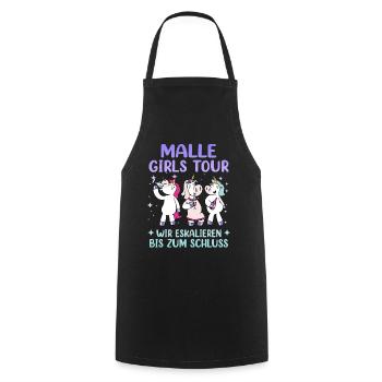 Malle Girls Tour - Cooking Apron - black - Front - AI Model Male 185 dark (185cm)