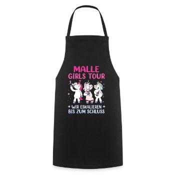 Malle Girls Tour - Cooking Apron - black - Front - AI Model Male 185 dark (185cm)