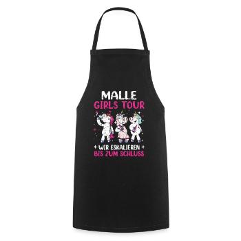 Malle Girls Tour - Cooking Apron - black - Front - AI Model Male 185 dark (185cm)