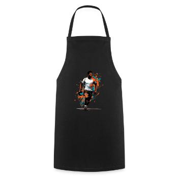Joueur de handball Streetwear Style iconique - Tablier de cuisine - noir - Devant - AI Model Male 185 dark (185cm)