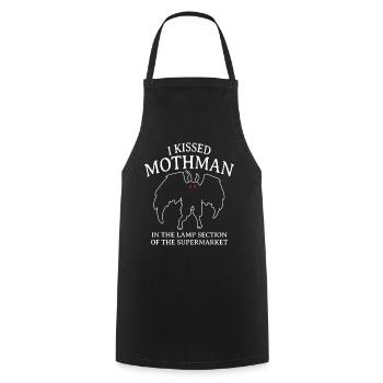 I kissed Mothman - Cooking Apron - black - Front - AI Model Male 185 dark (185cm)