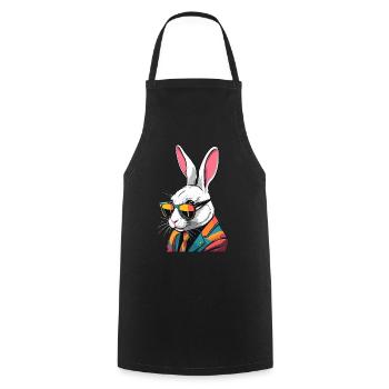 Iconic Dad Bunny Easter Bunny Streetwear Dad - Cooking Apron - black - Front - AI Model Male 185 dark (185cm)