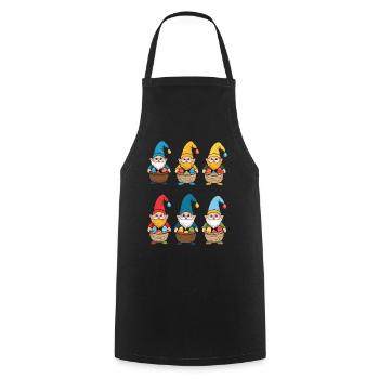 Gnome nordique de Pâques lapin nains - Tablier de cuisine - noir - Devant - AI Model Male 185 dark (185cm)