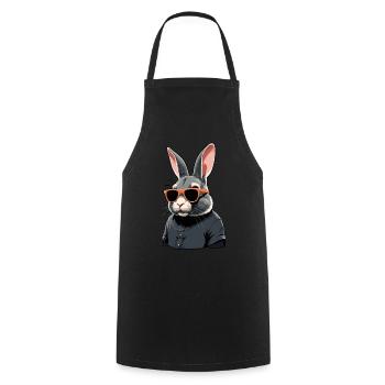Iconic Dad Bunny Easter Bunny Streetwear Dad - Cooking Apron - black - Front - AI Model Male 185 dark (185cm)