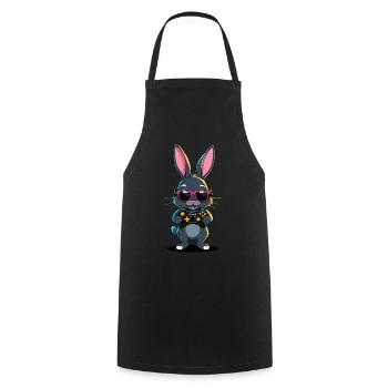 Easter Bunny Gamer Iconic Easter Gaming - Cooking Apron - black - Front - AI Model Male 185 dark (185cm)