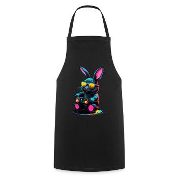 Easter Bunny Gamer Iconic Easter Gaming - Cooking Apron - black - Front - AI Model Male 185 dark (185cm)