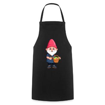 Gnome nordique de Pâques lapin nains - Tablier de cuisine - noir - Devant - AI Model Male 185 dark (185cm)