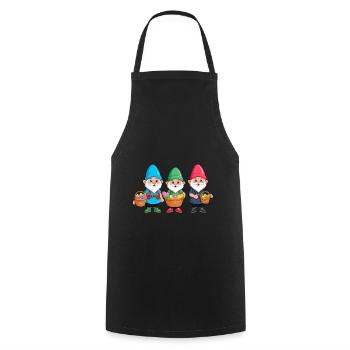 Gnome nordique de Pâques lapin nains - Tablier de cuisine - noir - Devant - AI Model Male 185 dark (185cm)