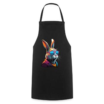 Iconic Dad Bunny Easter Bunny Streetwear Dad - Cooking Apron - black - Front - AI Model Male 185 dark (185cm)