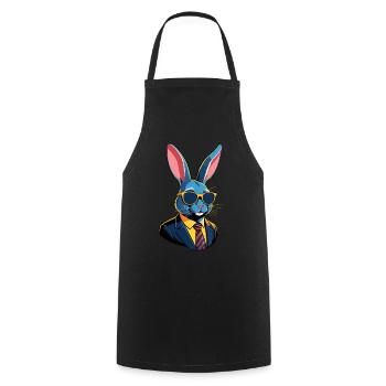Iconic Dad Bunny Easter Bunny Streetwear Dad - Cooking Apron - black - Front - AI Model Male 185 dark (185cm)