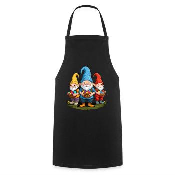 Gnome nordique de Pâques lapin nains - Tablier de cuisine - noir - Devant - AI Model Male 185 dark (185cm)
