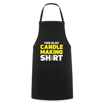 Candle Maker Candle Making - Cooking Apron - black - Front - AI Model Male 185 dark (185cm)
