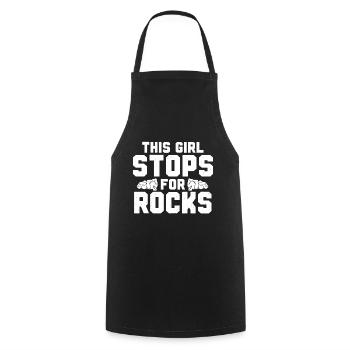 Geologist Stones Stone Collector - Cooking Apron - black - Front - AI Model Male 185 dark (185cm)