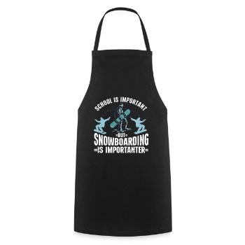 Snowboarding Art Hommes Snowboard Cooler Snowboarder - Tablier de cuisine - noir - Devant - AI Model Male 185 dark (185cm)