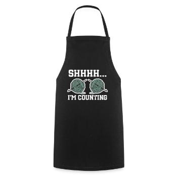 Knitting Crochet - Cooking Apron - black - Front - AI Model Male 185 dark (185cm)