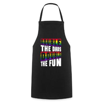 Gay Papa Allié Papa Fête des Pères - Tablier de cuisine - noir - Devant - AI Model Male 185 dark (185cm)