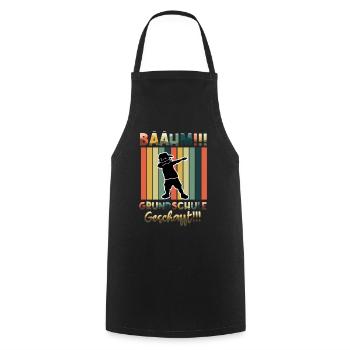 Elementary School Completed School Student - Cooking Apron - black - Front - AI Model Male 185 dark (185cm)
